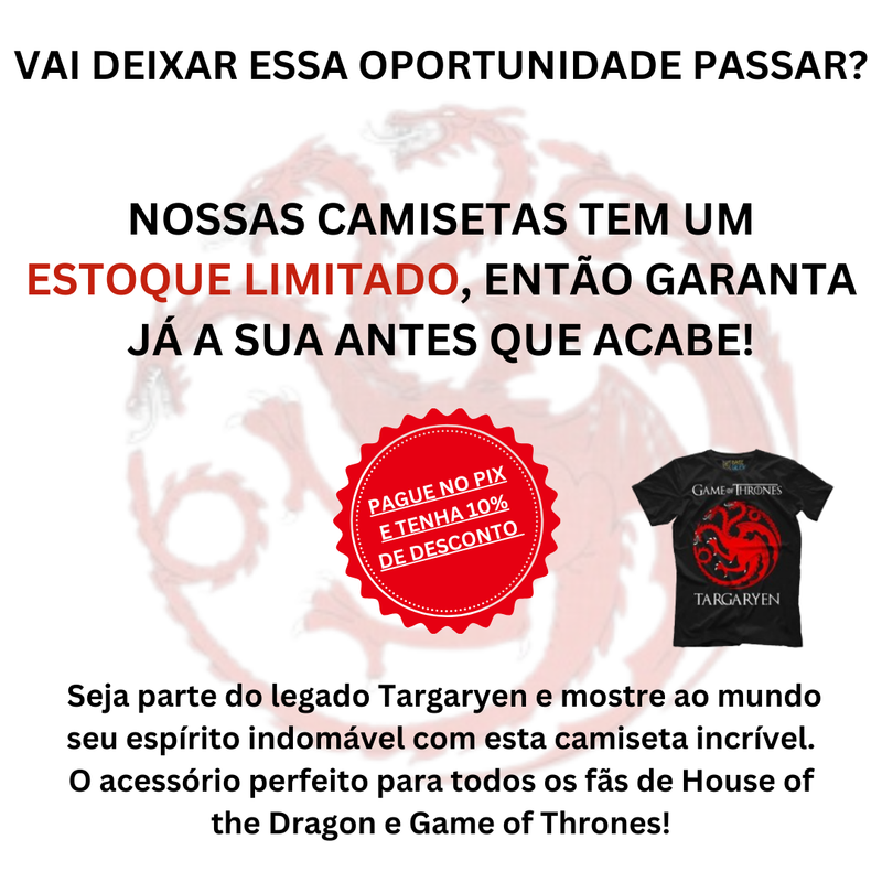 Camiseta House of the Dragon Targaryen