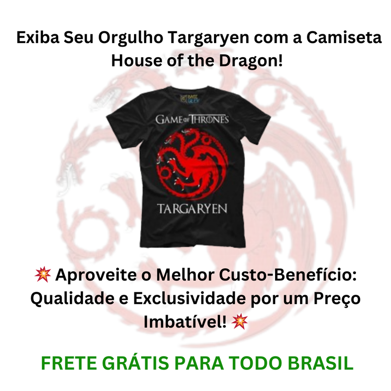 Camiseta House of the Dragon Targaryen