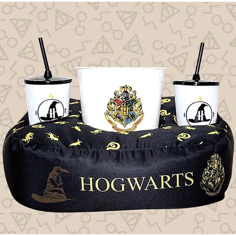 Kit Cinema Balde de pipoca + 2 Copos Hogwarts Harry Potter