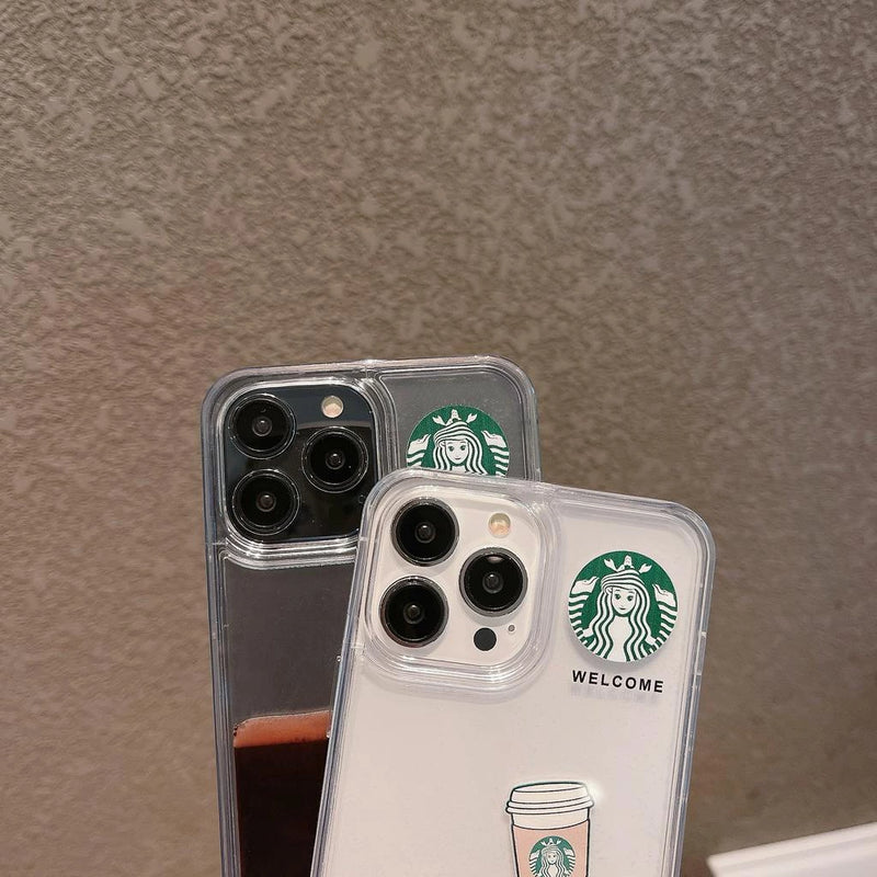 Capa de iPhone Starbucks - Café com leite e Café puro