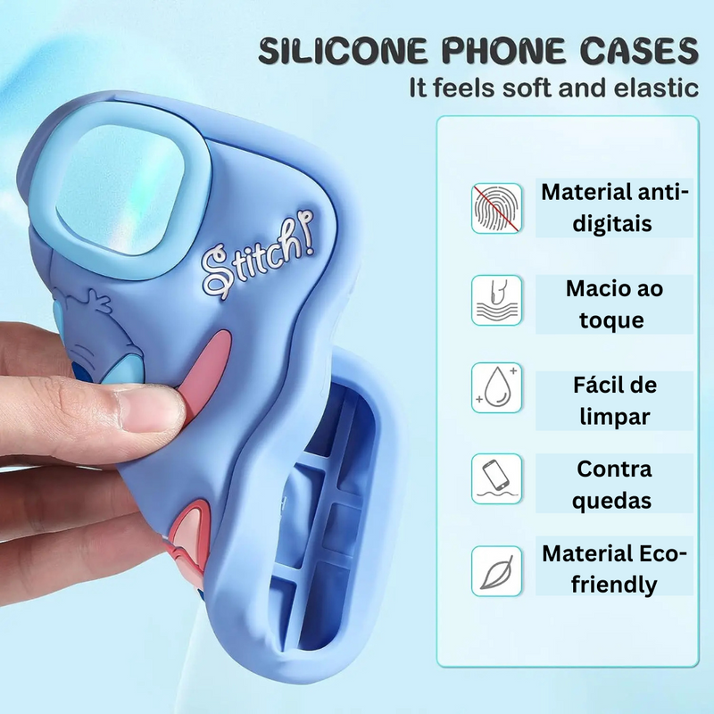 Capinha Stitch de Silicone para iPhone