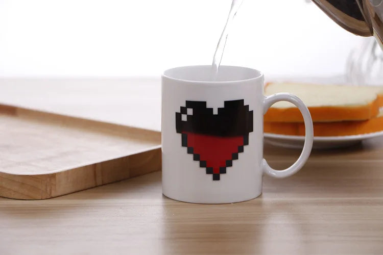 Caneca Mágica Coração do Minecraft 330ML