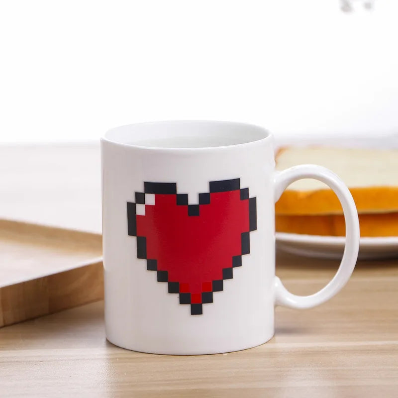 Caneca Mágica Coração do Minecraft 330ML