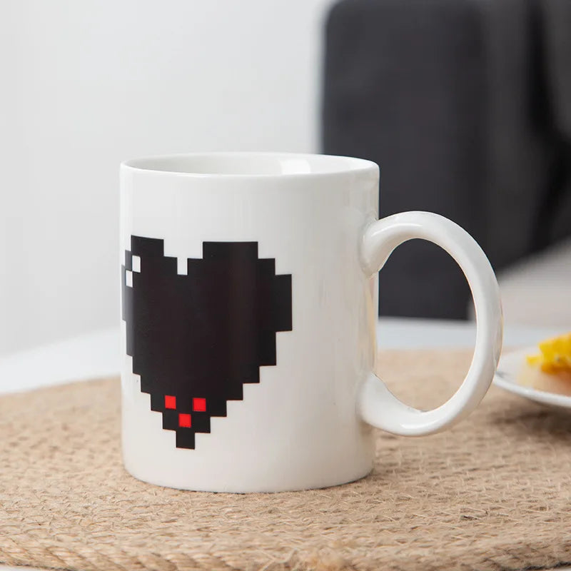 Caneca Mágica Coração do Minecraft 330ML