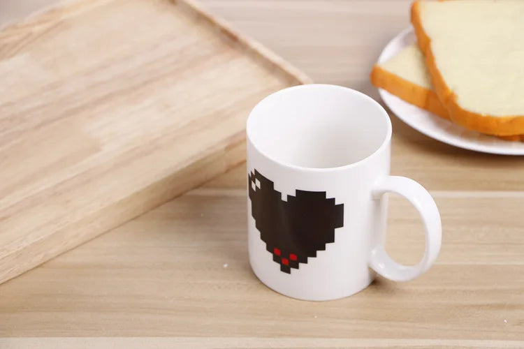 Caneca Mágica Coração do Minecraft 330ML