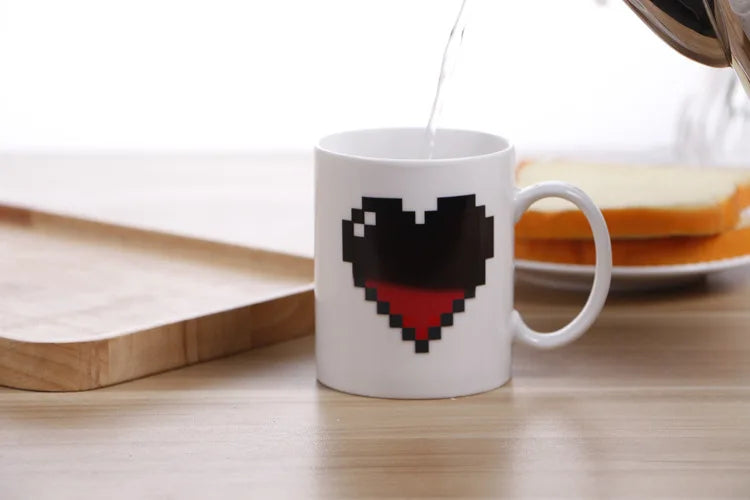 Caneca Mágica Coração do Minecraft 330ML