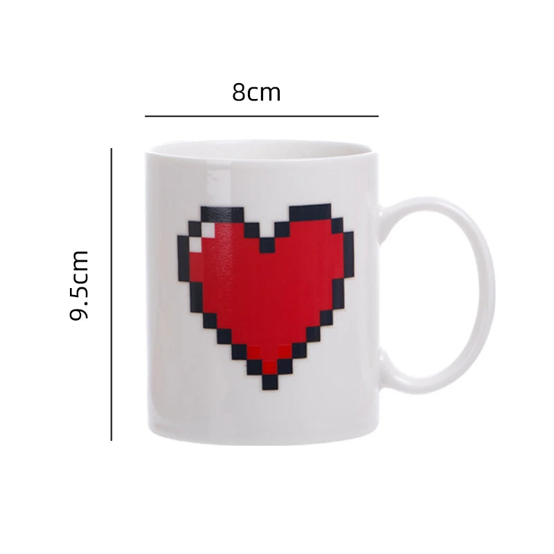 Caneca Mágica Coração do Minecraft 330ML