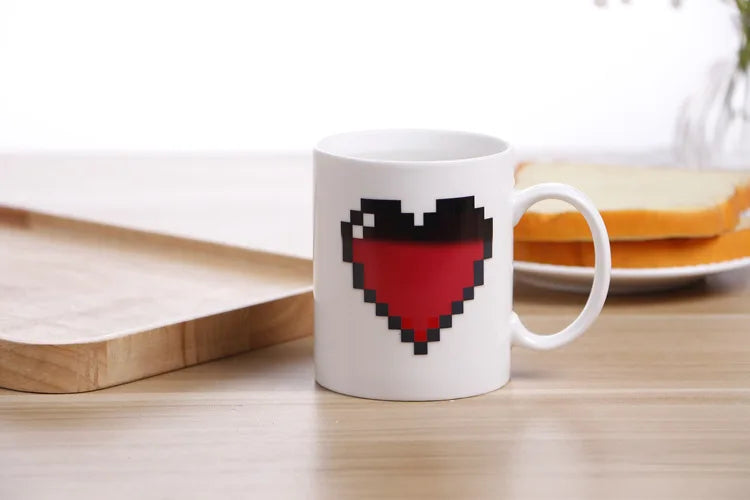 Caneca Mágica Coração do Minecraft 330ML