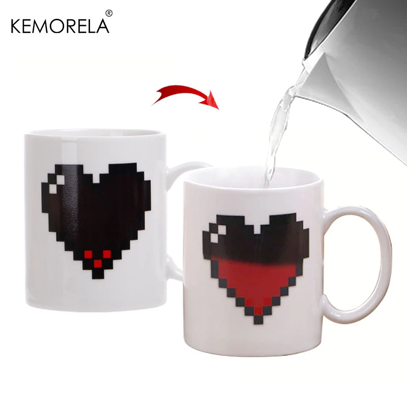 Caneca Mágica Coração do Minecraft 330ML