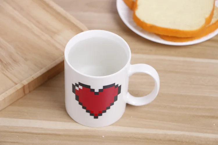 Caneca Mágica Coração do Minecraft 330ML