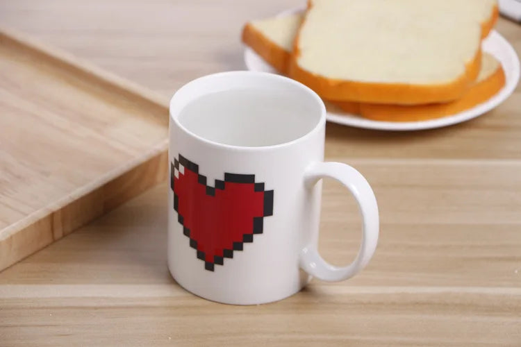 Caneca Mágica Coração do Minecraft 330ML