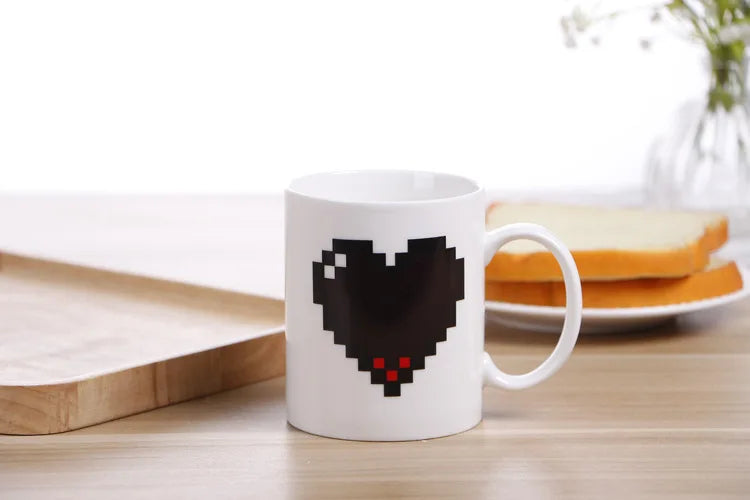 Caneca Mágica Coração do Minecraft 330ML