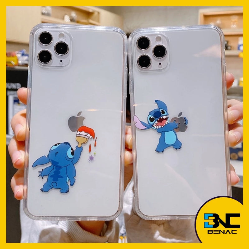 Capinha Transparente para iPhone com Desenho do Stitch