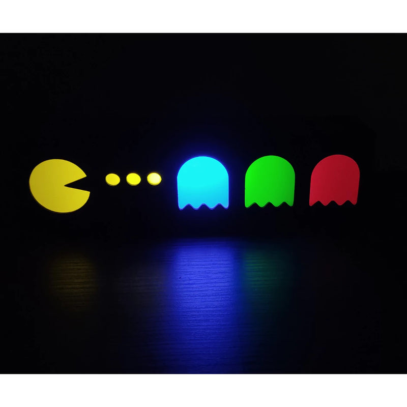 Abajur PACMAN e FANTASMAS - Luminária de mesa LED Gamer Geek