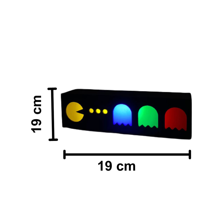 Abajur PACMAN e FANTASMAS - Luminária de mesa LED Gamer Geek