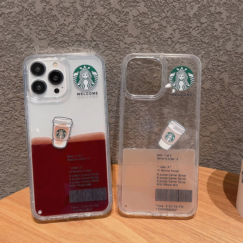 Capa de iPhone Starbucks - Café com leite e Café puro