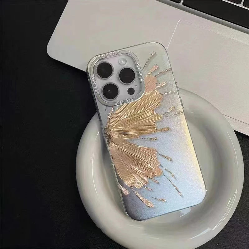 Capinha iphone Borboleta Gold