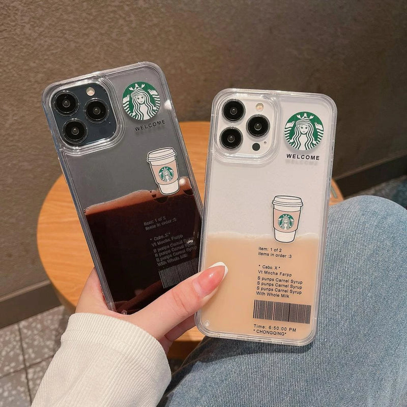 Capa de iPhone Starbucks - Café com leite e Café puro