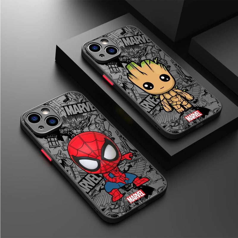 Capa Para iPhone Marvel ( Pantera/ Groot/ Homem Aranha)