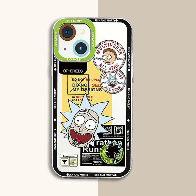 Capa de iPhone Rick e Morty Dolar Transparente