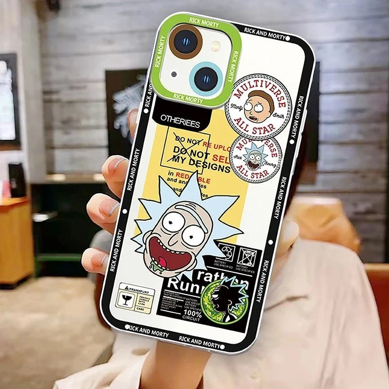 Capa de iPhone Rick e Morty Dolar Transparente